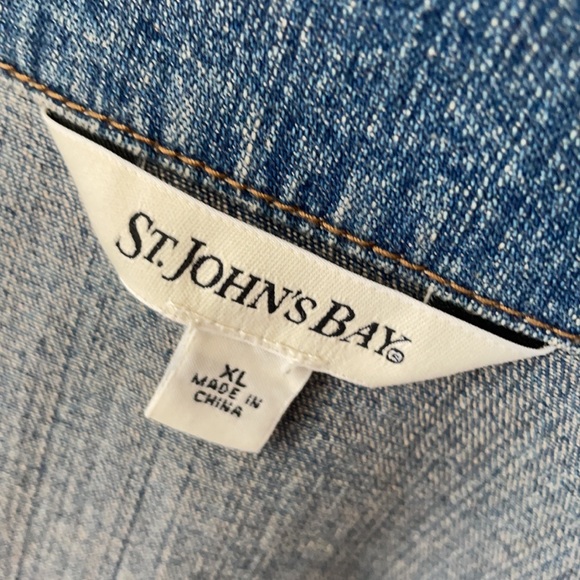 St. Johns Bay Jean Jacket with Cuffed Sleeves XL - Picture 4 of 4